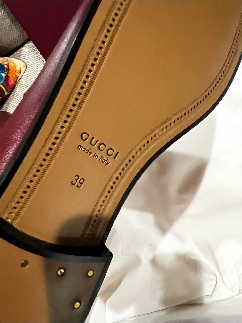 Gucci Jordaan Burgundy Over-the-Knee Leather Riding Boot with Gold Bit